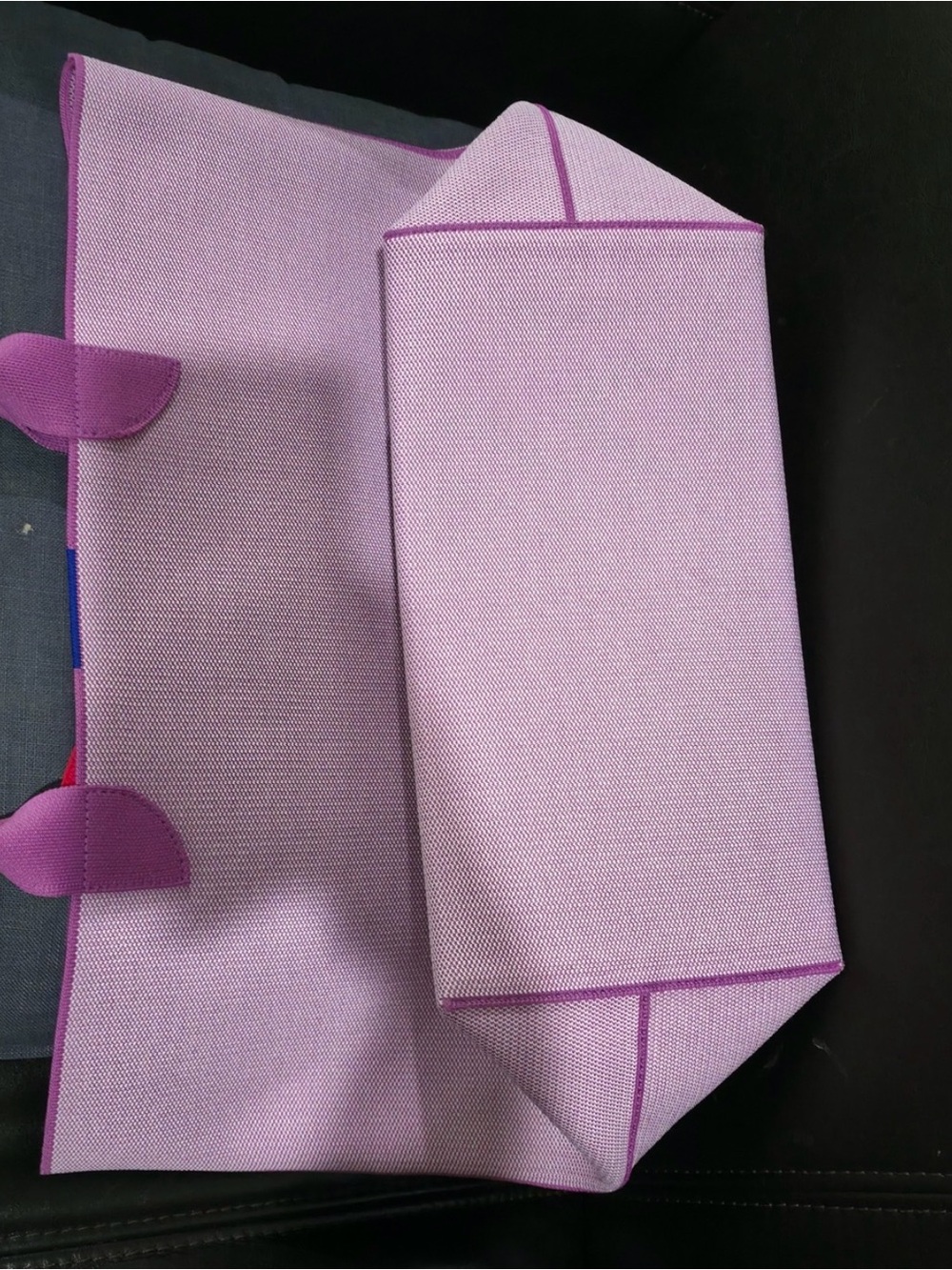Rothy's Lilac and red totes.